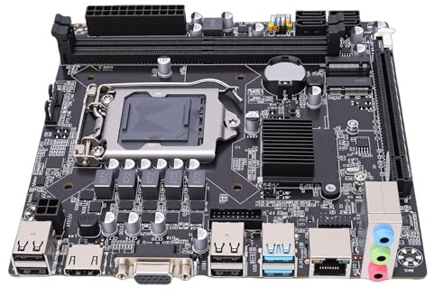 Annadue H110 Gaming-Motherboard LGA 1151, ITX DDR4-Motherboard mit M.2 Nvme, 6 Gbit/s, PCIe X16, Dual-Channel-Computer-Mainboard für -Prozessoren der 6., 7. und 8. Generation