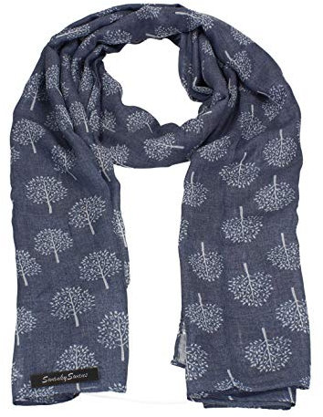 SwankySwans Mulberry Tree Celebrity Designer Scarf Womens Scarf Shawl Wrap Ladies Long Scarf (Denim Blue)