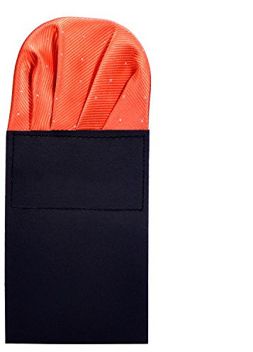 DonDon Herren Einstecktuch vorgefaltet für den perfekten Sitz - Orange