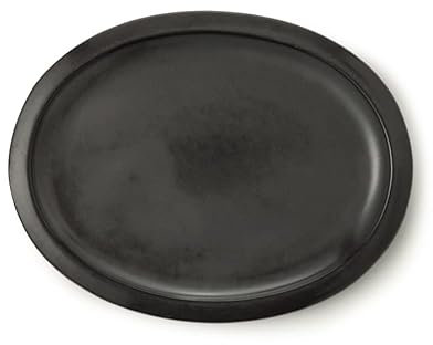 CERTRE - Sottovaso Bonsai Ovale in Gres, Made in Italy, Colore Tortora (Smaltato)| 24x19x2 cm