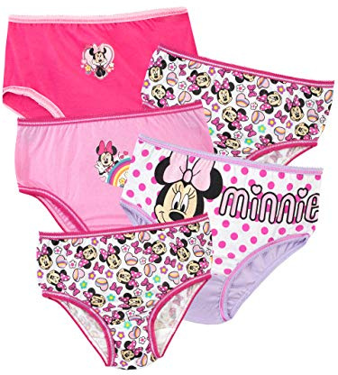 Disney Mädchen Minnie Maus Schlüpfer Packung mit 5 Mehrfarbig 98 cm