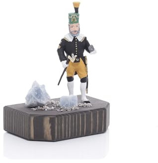 Rudolphs Schatzkiste Miniaturbergwerk Sockel Bergmann Schneeberger Obersteiger mit Edelstein bunt BxHxT 8,5x9,5x6cm NEU Bergbau Bergwerk Weihnachtspyramide Schwibbogen Tischdekoration Dekoration