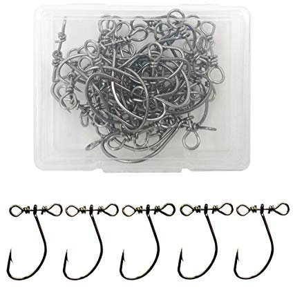 Drop Shot Hooks for Bass Fishing: 30Pcs/Box in-line Drop Shot Rig Fishing Hooks