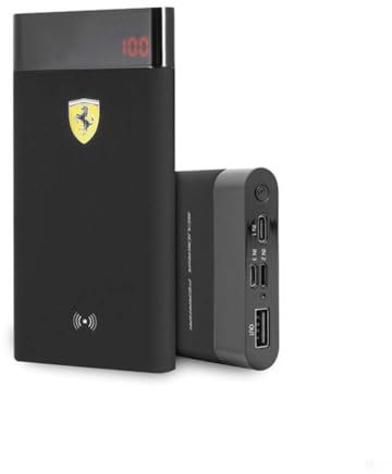 CG MOBILE Power Bank Wireless Nera - Lightning USB C - 8000mAh - Scuderia Ferrari Official