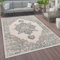 Paco Home Outdoor Teppich Kurzflor Garten Terrasse Wohnzimmer Vintage Pastell Orientalisches Muster Modern, Grösse:120x170 cm, Farbe:Creme