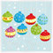 ETIKIDS Decoración navideña Personalizada para Ventanas. Pegatinas Removibles de Navidad para Ventana con Texto Personalizado (Bolas)