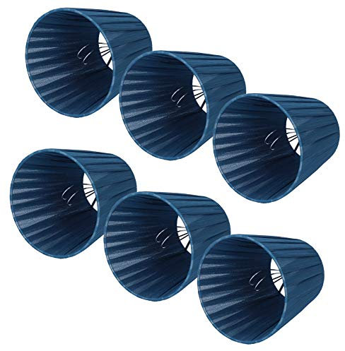 Lampenschirme, Moderne 3,5* 5,1 * 5,5Clip-on-Exquisite Blaue Lampenschirme, Kronleuchter Wandleuchte für kleine A-, B-, C-, F-, P-Lampen