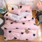 Pink Duvet Cover and Comforter for King Size Bed - Soft, Breathable, Lovely and Warm, Heart Patterned Bed Cover and Quilt for Girls