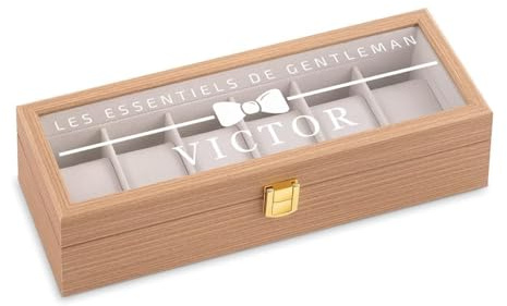 Maverton Boîte à 6 montres personnalisée | 31 Cm x 11 cm x 8 cm Coffret pour une collection de montres, Cadeau d’anniversaire, Pour elle