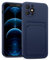 Verco Coque Silicone Compatible avec iPhone 12 Pro Max, Protection Antichoc avec Porte-Cartes Case en Silicone Premium pour iPhone 12 Pro Max Étui, Bleu