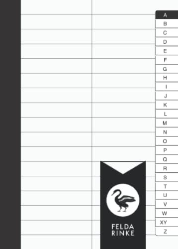A6 Vokabelheft mit Register: 100 Seiten - 50 Blatt | Zweispaltig | Lineatur 53 | DIN A6 Format | Mit Alphabetischem ABC Register ( gedruckt )