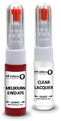 SD COLORS Melbourne Kit de réparation de stylo de retouche de peinture Rouge A75 20 ML