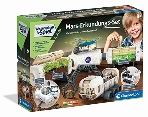 Clementoni Wissenschaft & Spiel – Mars-Erkundung-Set, Lernspielzeug zum Experimentieren, mit NASA-Raumstation & Weltraum-Rover, Kinder ab 8 Jahren von Clementoni 59289