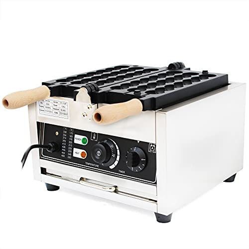 Gaufrier Bubble Waffle Maker Machine à gaufres anti-adhésive en acier inoxydable commercial électrique 1500 W Machine à gaufres pour fabrication de gaufres