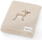 Bleu La La Empfangs Babydecke - 100% Luxuriöse Weichbaumwollstrick Warme Gemütliche Kuscheldecke für Kinderwagen und WiegePuckdecke für Neugeborene Säuglinge und Kleinkinder (Rehkitz - Taupe)
