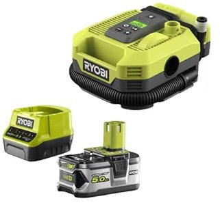 Ryobi Pack gonfleur compresseur 18V R18MI-0-1 batterie 5.0Ah - 1 chargeur rapide RC18120-150
