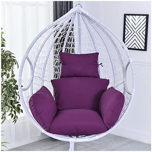 PJDDP Hängesessel Kissen, Schaukelstuhl Auflage Gartenschaukel Sitzkissen für drinnen und draußen Terrasse, Hof, Garten,Lila