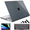 May Chen for 15 inch Microsoft Surface Laptop 3/4/5 with Metal Palm Rest Models:1872 1873 1953 1979, Plastic Hard Shell Case with Screen Protector & Keyboard Cover & Dust Plug, Ctystal Black