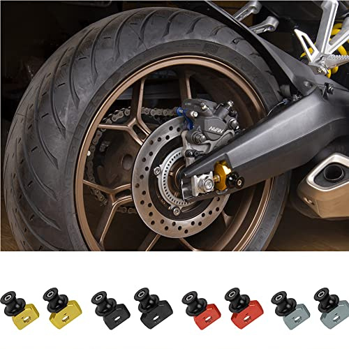 Motorrad CNC Aluminium Hinterrad Gabel Achse Slider Schwinge Spulen Ständer Pick Up für CB650R CBR650R CB 650R CBR 650R CB 650 R CBR 650 R 2019 2020 2021 2022 2023 (Schwarz)