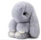 Weiche flauschige Kaninchen Schlüsselanhänger Nette Plüsch Hase Schlüsselanhänger Plüsch Hase Schlüsselanhänger Kunstpelz Schlüsselanhänger Pompom Schlüsselanhänger Dekoration (hellgrau(18cm))