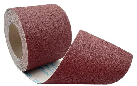 60 Grit Sandpaper Roll 4.5'' Wide 10Yard (= 71Pcs 1/4 Sheet Sandpaper) Abrasive Emery Cloth Sand Paper Roll for Dry Wet Sanding Polishing Wood Metal Glass Automotive Furniture PVC Primers (60 Grit)