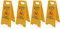 12 cartelli pavimento bagnati pieghevoli con cornice A, cartello di cura per pavimento in plastica a 2 lati, molto chiaro per la visualizzazione, design bilingue, stabilità premium, ampiamente