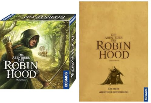 KOSMOS 680565 Die Abenteuer des Robin Hood Spiel, kooperatives Abenteuerbrettspiel für die ganze Familie, + KOSMOS ‎683153 Die Abenteuer des Robin Hood - Die Abenteuer Erweiterung