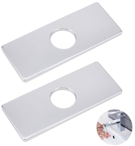 OLYCRAFT 2 Pezzi di Copertura per Foro Rubinetto 34.5 mm Foro Copertura Rettangolare Piastra di Copertura 16 cm Rubinetto Rosetta Rubinetto Copertura Foro per Bagno Cucina lavandino