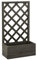 NITCA Jardinera con Enrejado Jardinera Macetero con Celosia Arriate con Enrejado Maceta para Exterior Terraza Balcón de Madera Abeto, Gris 50x25x90 cm