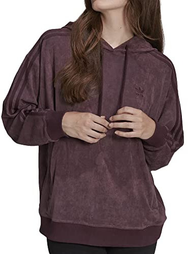 Adidas Felpa da donna in camoscio con cappuccio viola 32FR, viola., 36