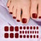 26pcs Gel Toe Nail Stickers Semi Cured Gel Toe Nail Strips Red Toenail Stickers(Red)