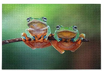 IGHSNZUH 500-Teiliges Puzzle, Tier-Frosch-Puzzle, Lustiges Spielzeug-Familienspiel Für Pädagogisches, Intellektuelles Dekomprimieren/Mehrfarbig/1000 Stück