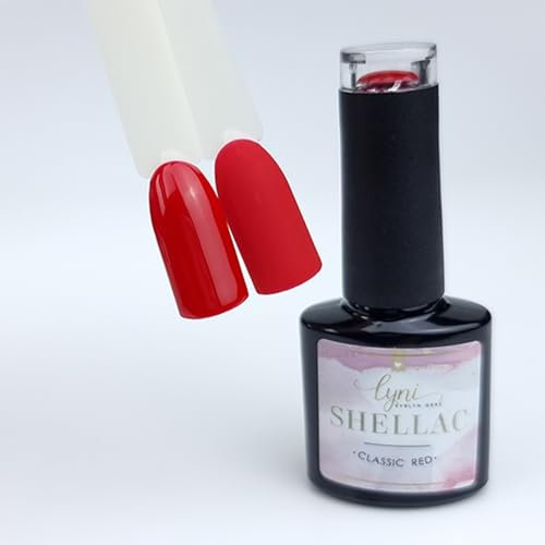 UV Nagellack Shellac Rot 7,3ml Classic Red als Profi Farbe für Nägel als Gel Lack/Gel Polish für Nageldesign · HEMA frei & selbstglättend · UV & LED · Soak Off Überlack Einzeln · Lynis-Nailshop.de