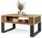 Viosimc Moderner Couchtisch mit Holzdekor-Lamellen, Rechteckiger Wohnzimmertisch mit Regal und Dekorativen Lamellen, Eleganter Zentraler Tisch für Wohnzimmer im Zeitgenössischen Design