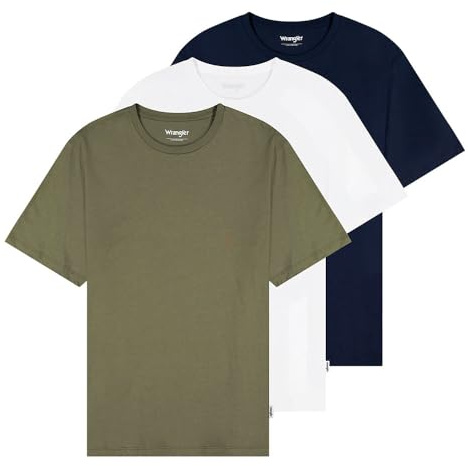 Wrangler - T Shirt Herren - Regular Fit - 3 Pack Tee - Weiß