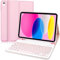 Yeegnar Coque Clavier iPad 10 Ème Génération 2022, Compatible avec New iPad 11 Ème Génération (A16) 2025 (Modèle: A2696/ A2757/ A3354/ A3355), AZERTY Français Clavier Rose (iPencil Non Inclus)