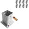 GEZU IMPEX Base per Palo in Legno 71 x 71 mm Zincata a Caldo Set di 8 Staffe per Supporto Recinzione Supporto per Deck Base per Palo da Pergola con Fissaggio a Bullone