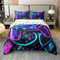 Loussiesd Gamer 100% Baumwolle Bettwäsche Set 135x200cm Neon Gamer Bettbezug für Kinder Jungen Mädchen Bunte Spiel Controller Bettbezug Videospiel Atmungsaktiv Bettwäsche-Set Sammlung