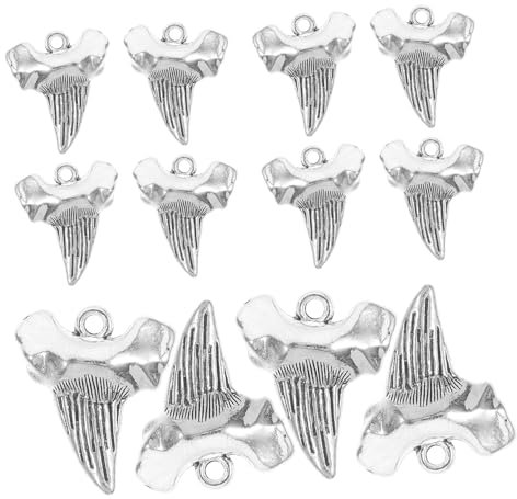 minkissy 12stücke Zahn Anhänger Zum Selbermachen Zahnschmuckanhänger Hängende Zahn Anhänger Für Schmuckarmbänder Kreative Schmuckherstellungszubehör