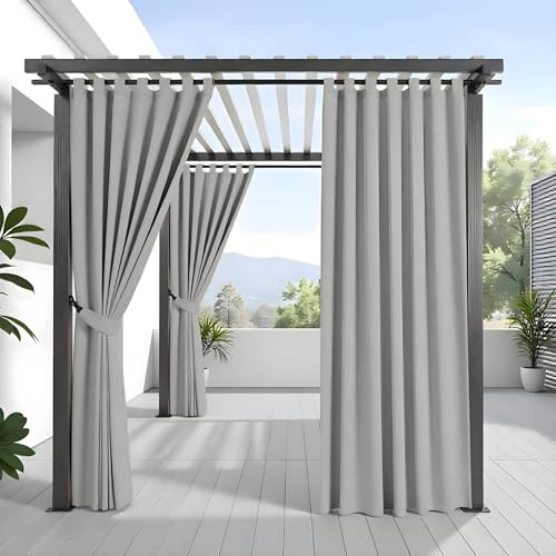 Morbidissimi Tenda Gazebo Idrorepellente e Resistente, Tenda Da Esterno 140x270 cm per Gazebo, Dotata di Passanti con Chiusura a Strappo, 100% Made in Italy - Grigio