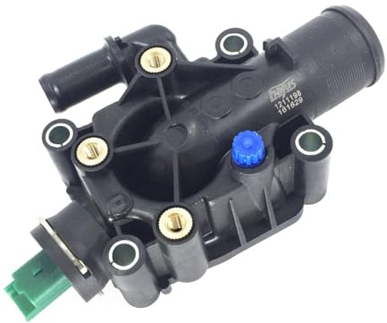 Hajus 1211198 Thermostat mit Gehäuse 91°C Kompatibel mit Citroen Berlingo C3 C4 Peugeot 206 307 1.4 1.6