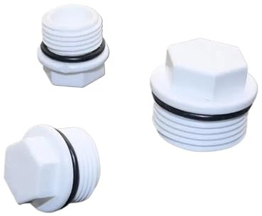 Bouchon fileté mâle 1/2'' 3/4'' 1 avec Joint d'étanchéité, Embouts filetés externes en Plastique PC, raccords de tuyauterie de plomberie Blancs(1 inch)