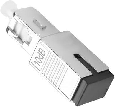 QIANRENON 10dB SC/UPC Singlemode Glasfaser Fester Dämpfungsglied Adapter SC Stecker auf Buchse Optische Faser Fixed Attenuator Anschluss, Dämpfungswert 10dB ± 1, für FTTH CATV PON Fibre Network