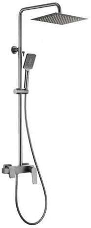 BiaoTeng Colonne de Douche pour Baignoire avec Mitigeur 3 Modes Laiton eau Chaude et Froide Douchette pour Colonne Douche Salle de Bain Gris