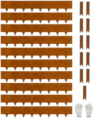 10er-Set Cortenstahl Rasenkante 100x20cm 10m gesamt 11 Erdclips#LYLB85RT-DE | Cortenstahl, vorpatiniert, wetterfest, rostbeständig, langlebig