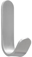 EVI Herrajes | Toallero de gancho | Colgador de pared de acero inoxidable | Adhesivo | Para colgar ropa, toallas o accesorios | Mod. 183ADAM