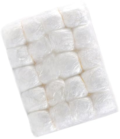 Cuffia da Bagno Monouso 100 Pezzi in Pe Bianco Elastica | Trasparente, Leggera e Confortevole, per Hotel e Salone, Fascia Elastica, Confezione Pratica
