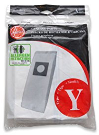 Hoover Original Typ Y Allergenbeutel für WindTunnel Staubsauger, 3er-Pack, 4010100Y, Weiß, Gras, One, 3