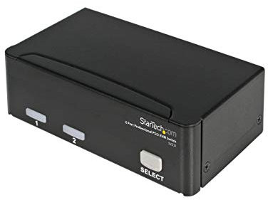 StarTech.com 2-Port Professional KVM Switch - 1U Rackmount KVM Switch - 2-Port - 1920 x 1440 (SV231)