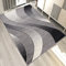 Carpeto Designer Teppich mit Modern Wellen Meliert in Grau - ÖKO TEX (140 x 200 cm)